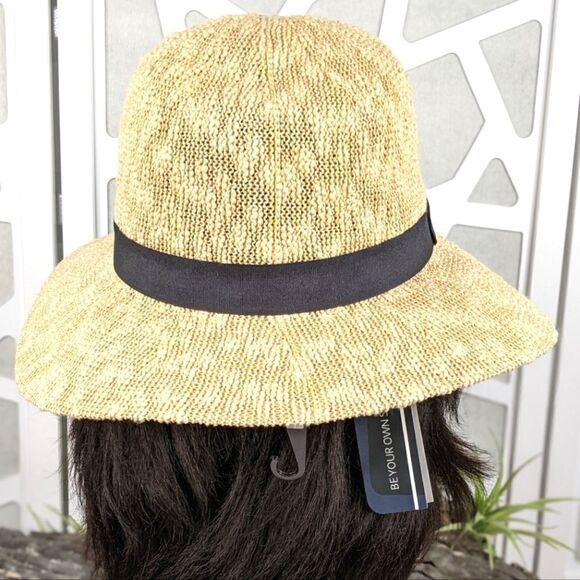 Panama Hat with Faux Suede Band and Adjustable Sweatband - Picture 5 of 12